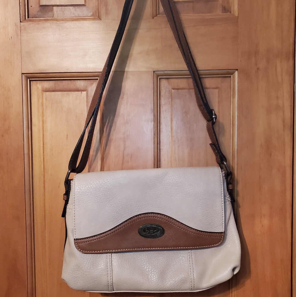b.o.c tan & brown crossbody purse